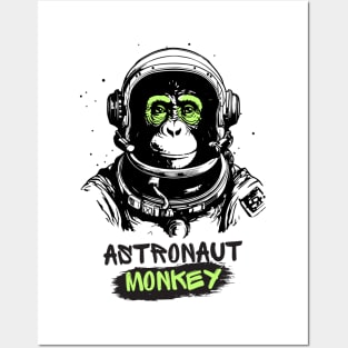 Monkey Astronaut Astrochimp Odyssey Posters and Art